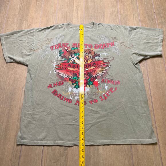 Vintage Arizona brand graphic t-shirt Men Sz 2XL Rose Hearth Retro Y2K - Picture 7 of 10